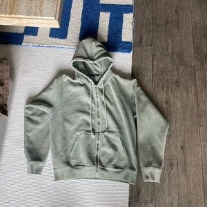 Green Brandy Melville oversized zip up